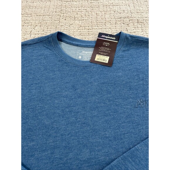 Aeropostale Men's Large Shirt Blue Long Sleeve Sleepwear Size Small - Picture 3 of 11